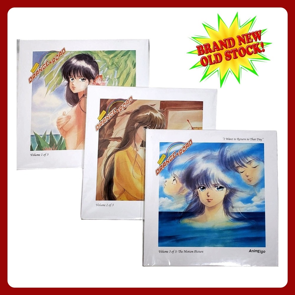 AnimeEigo Kimagure Orange Road LaserDisc OVA Movie Set 1-3‎ New Old Stock NOS